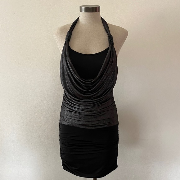 Forever 21 Gray and Black Halter Dress - Picture 1 of 12